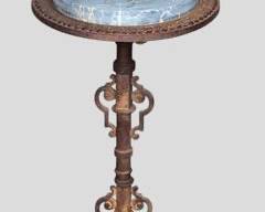 Fancy Antique Marble And Iron Stand
