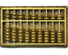 Vintage Brass and Enamel Miniature Abacus
