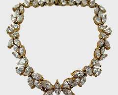 Fine Gilt Sterling Silver Butterfly Tennis Statement Bracelet 7.5
