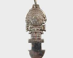 Fine Sterling Silver Tumi God Pendant
