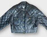 Vintage Begedor Italia Genuine Leather Quilted Bomber Jacket Size 10
