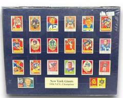 Vintage UNOPENED Poster of 1956 New York Giants National Football League Championship Team League Baseball Legend Shoeless Joe Jackson ararityauctions.com sport
