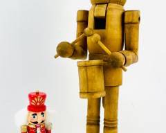 Vintage Hand Carved Wooden Nutcracker Lot Of 2
