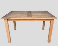 Teak slat Wood Patio Dining Table
