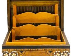 Vintage Middle Eastern Inlaid Wood Cigarette Storage Box
