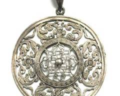 7 Grams Fine Fancy Asian Filigree Silver Statement Pendant
