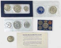 1966, 1968, 1973, 1976 U.S. Mint 40% Silver Coins: Eisenhower Silver Dollar, Kennedy Half Dollar, Quarter
