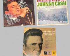 Lot of Three Vintage Johnny Cash Vinyl Record LPs
