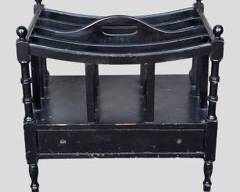 Columbia MFG. Co 20th C Mahogany Wood Canterbury Magazine Rack
