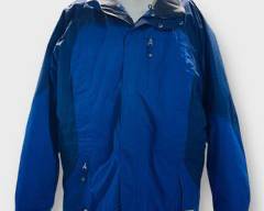 Vintage L L Bean Heavy Insulated Ski Jacket Mens M -Blue&Black w Utility Pockets Size XL Regular
