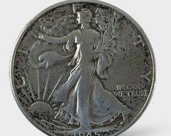 12 Grams 1945 U.S. Walking Liberty 90% Silver Coin
