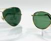 Vintage Ray-Ban Style Sunglasses, Classic Aviator And Round Frame, Gold Metal, Green Lenses, Excellent Condition.
