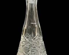 Fine Cut Crystal Pinwheel Early 20th Century American Brilliant Cut Glass Decanter
