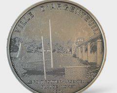 Vintage Le Pont Routier-Argenteuil Claude Monet 1874 Silverplated Medallion
