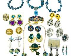 Vintage Costume Jewelry Statement Necklaces, Earrings, Ring, and Bracelet Lot
