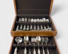 Reed & Barton Mirrored Silverplated Flatware In Wooden Case
