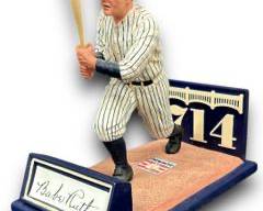 2000 Romito Inc Babe Ruth 714 Home Runs National Baseball Hall of Fame Figurine League Baseball Legend Shoeless Joe Jackson ararityauctions.com sport
