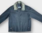 Vintage Hickey Freeman Black Jacket With Faux Fur Collar Size Large
