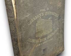 Antique 1854 Gleasons Pictorial Drawing-Room Companion Bound Magazine Book: Jan-July, Volume II Book
