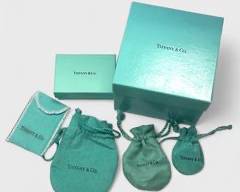 Two Vintage Tiffany & Co Boxes and 4 Dust Bags empty no contents
