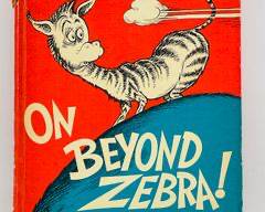 Vintage On Beyond Zebra! By Dr. Seuss Copyright 1955 Childrens Book
