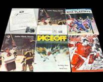 Six Vintage 1960s and 1970s World Hockey Association Game Programs League Baseball Legend Shoeless Joe Jackson ararityauctions.com sport
