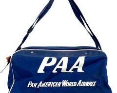 Vintage PAA Pan American World Airways Airline Travel Statement Bag
