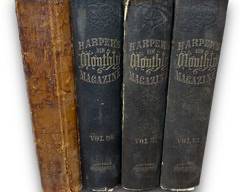 Collection of 1873-1878 Bound Harpers New Monthly Magazine Compilations; Volumes: 48, 51, 52, And 56
