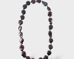 Fine Baroque Black Pearl 20 Inch Statement Necklace
