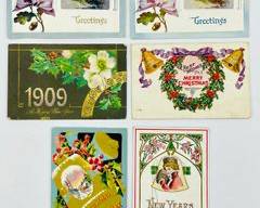 Antique Christmas Post Cards From The Early 1900s W/ Hand Written Messages Assorted Lot Of 6

