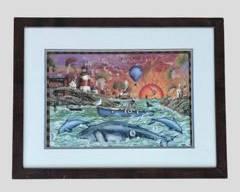 Jessica Fries Whimsical Nautical Print Wood Frame
