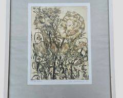 1992 Artist Pencil Signed Fall Flower Gilt Framed Etching Artist Proof
