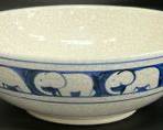 Vintage 1980 WMD Dedham Figural Elephant Surround Large Art Pottery Bowl
