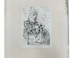 Original Salvador Dali Etching, El Cid From His Spanish Immortals Series With Authentication from Socit De Vrification de la Nouvelle Geavure Internationale of New York and Paris
