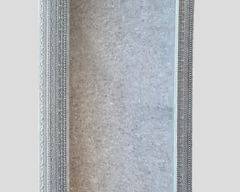 New Mirror LARGE Fancy Silver Gilt Painted Ornate Wall Frame
