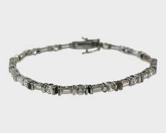 Fine Sterling Silver Gemstone Statement Bracelet 8 1/4

