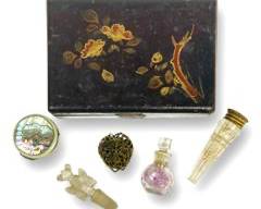 Antique Victorian Scent Bottles and Trinket Box Lot
