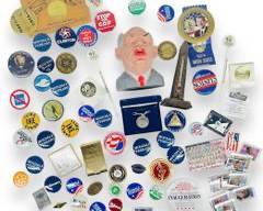 Vintage Assorted Political Pin and Collectible Lot
