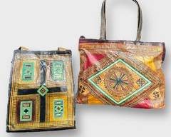 Two Asian Leather boho hippie Handbags
