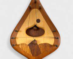 Vintage Apple Woods Mid Century Modern Wooden Inlay Door Harp
