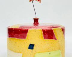 Wonderful Modern Studio Art Pottery Lidded Dish
