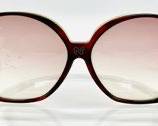 Vintage Nina Ricci 91-F1052 Paris Statement Sunglasses, Retro Style, Tortoise Shell Frame, Gradient Lenses, Gold Accents,
