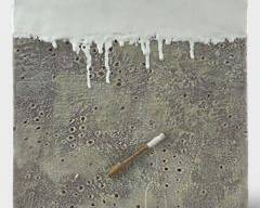 Original Signed Jeanne Garant Tatting On A Winter Day Mixed Media Painting On Wood
