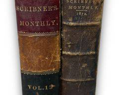 Collection of 1872-1877 Bound Scribners Monthly Illustrated Magazine Compilations Volumes: 4 And 13
