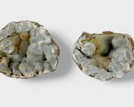 Botryoidal GeodeNatural Chalcedony Micro QuartzWhole Specimen - Can Be Used For Bookends
