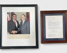 Signed Colin L Powell US Secretary Of State Framed Photograph & Letter
