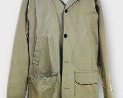 L.L. Bean Vintage Tan Chore Coat with Corduroy Collar Mens Regular Size Large
