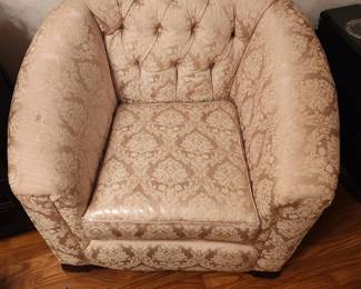 Antique chair with matching couch.