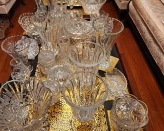 Plenty of crystal throughout home.