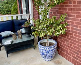 We have a wonderful collection of outdoor furniture, accessories, statues, pots, benches, a Weber grill with copper color steel case, two propane tower heaters and the list goes on and on.